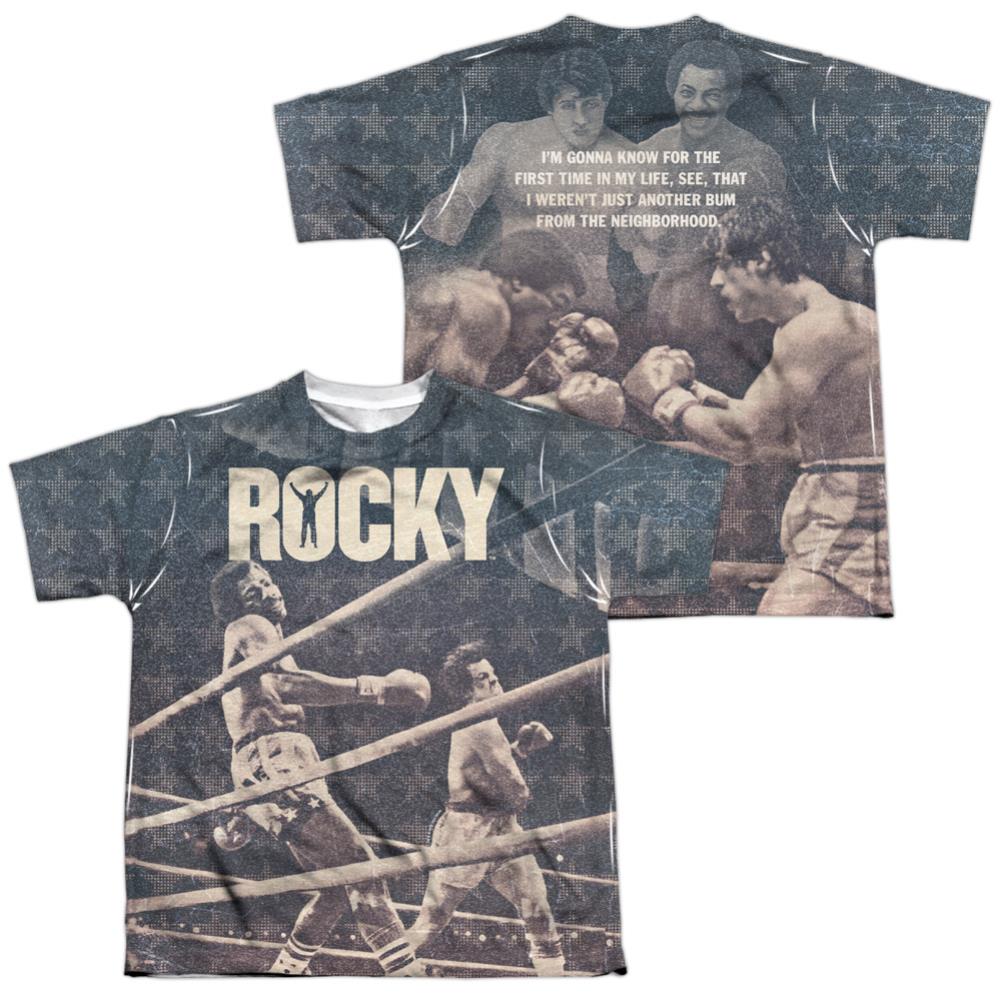 Rocky Battle (Front/Back Print) Youth Regular Fit Poly Short-Sleeve T-Shirt