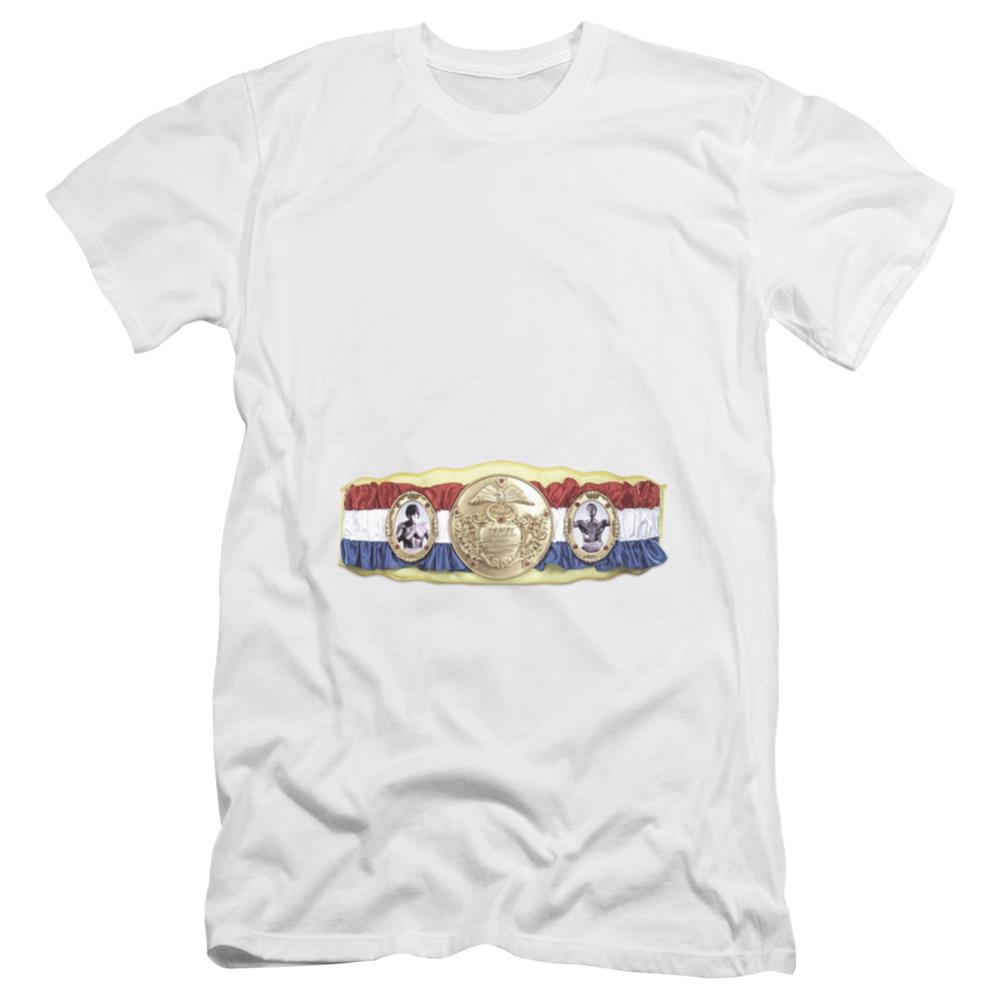 Rocky Championship Belt(Bottom Front) Men's Ultra-Soft 30/1 Cotton Slim Short-Sleeve T-Shirt