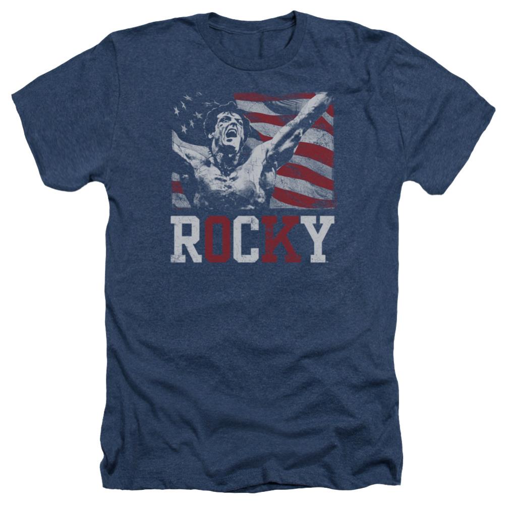 Rocky Flag Champion Men's 30/1 Heather 60 40 Poly Short-Sleeve T-Shirt