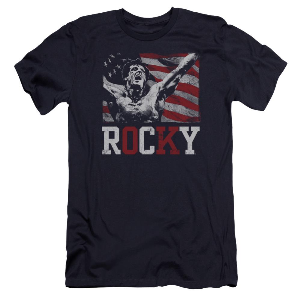 Rocky Flag Champion Men's Ultra-Soft 30/1 Cotton Slim Short-Sleeve T-Shirt