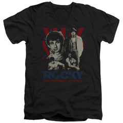 Rocky Going The Distance Men's 30/1 Cotton Slim V-Neck T-Shirt
