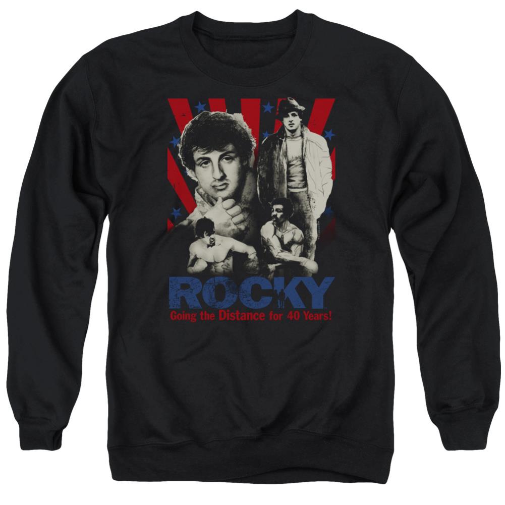 Rocky Going The Distance Men's Crewneck 50 50 Poly Long-Sleeve T-Shirt