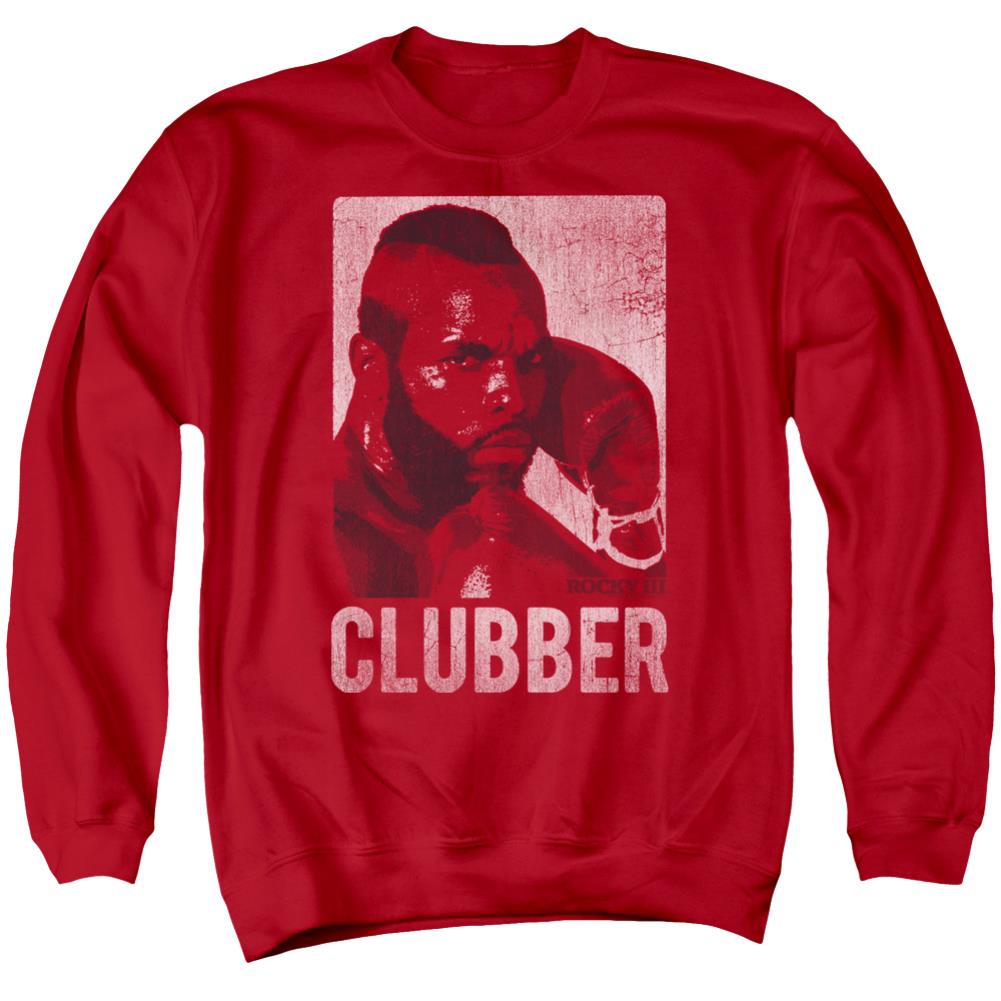 Rocky III Clubber Lang Men's Crewneck 50 50 Poly Long-Sleeve T-Shirt
