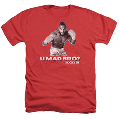 Rocky III U Mad Bro Men's 30/1 Heather 60 40 Poly Short-Sleeve T-Shirt