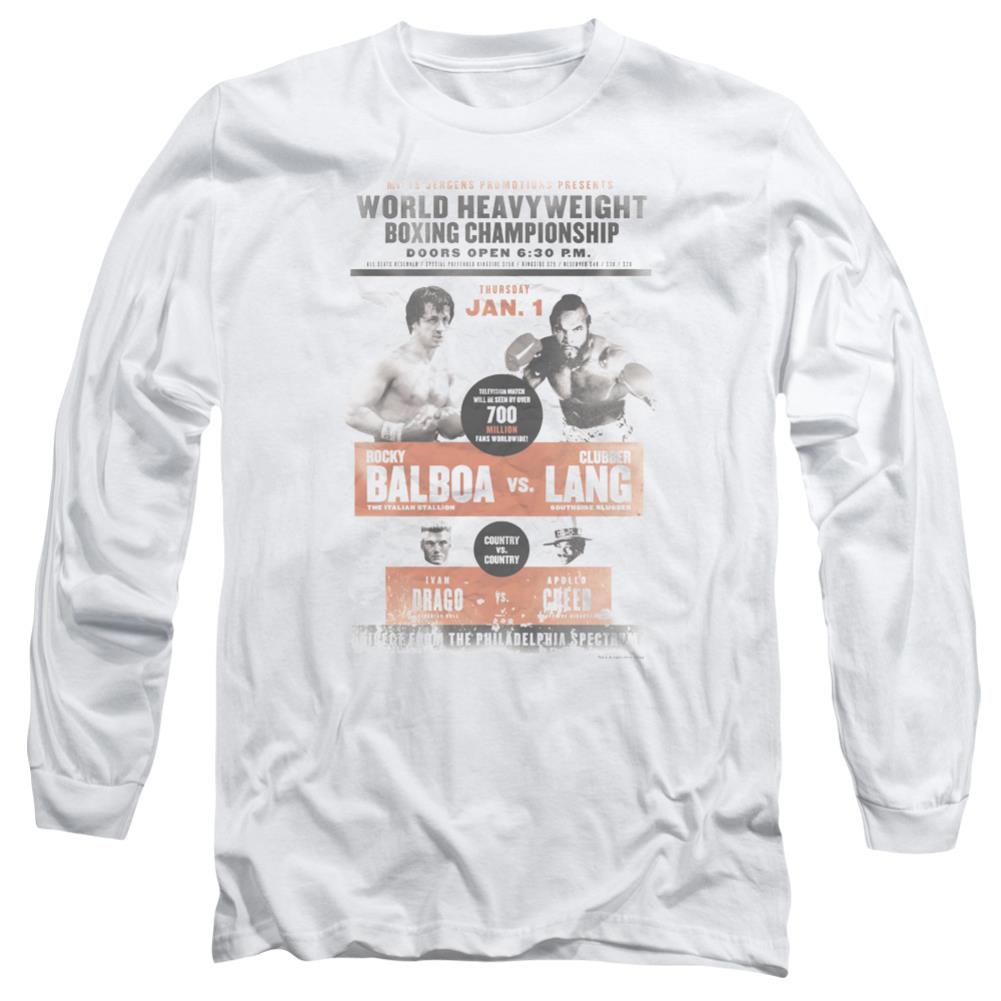 Rocky III Vs Clubber Poster Men's 18/1 Cotton Long-Sleeve T-Shirt