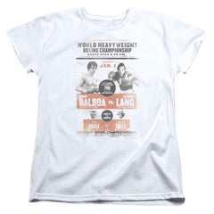Rocky III Vs Clubber Poster Women's 18/1 Cotton Short-Sleeve T-Shirt
