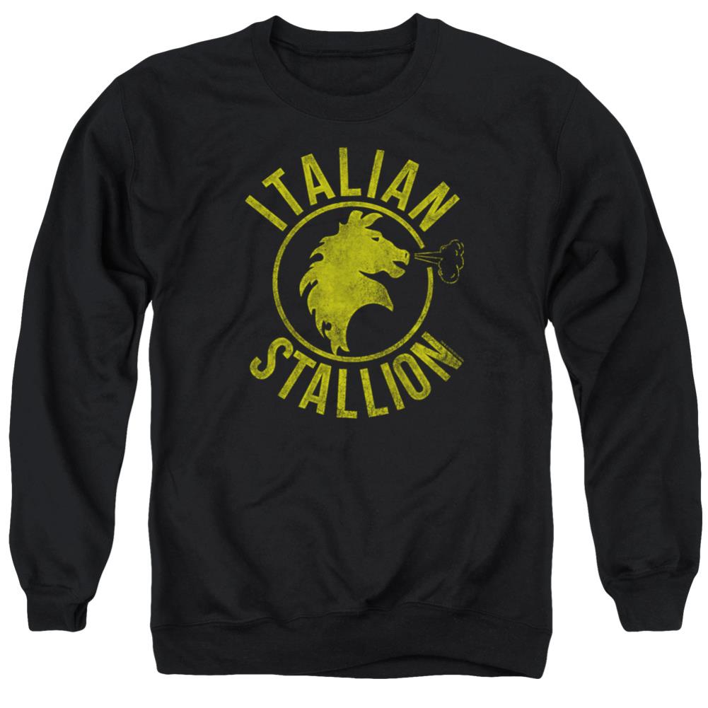 Rocky Italian Stallion Horse Men's Crewneck 50 50 Poly Long-Sleeve T-Shirt