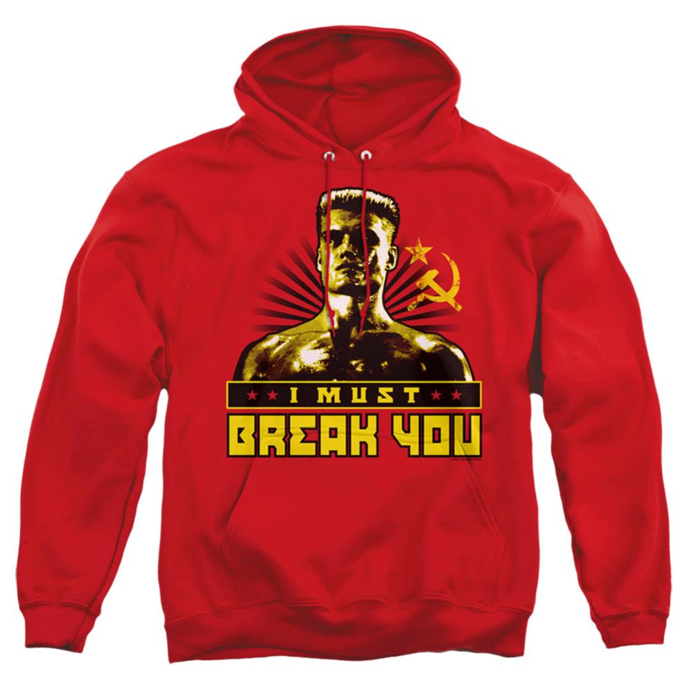 Rocky IV I Must Break You Men's Pull-Over 75 25 Poly Hoodie