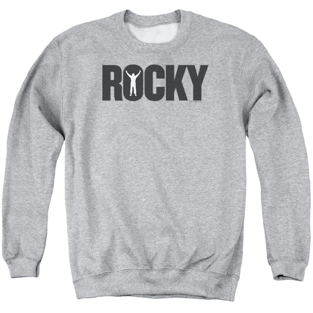 Rocky Logo Men's Crewneck 50 50 Poly Long-Sleeve T-Shirt