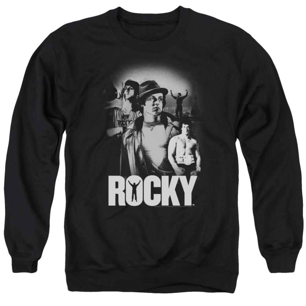 Rocky Making Of A Champ Men's Crewneck 50 50 Poly Long-Sleeve T-Shirt
