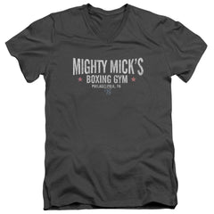 Rocky Mighty Mick's Boxing Gym Men's 30/1 Cotton Slim V-Neck T-Shirt