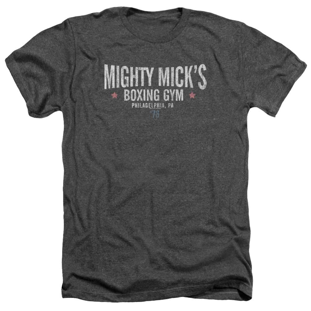Rocky Mighty Mick's Boxing Gym Men's 30/1 Heather 60 40 Poly Short-Sleeve T-Shirt