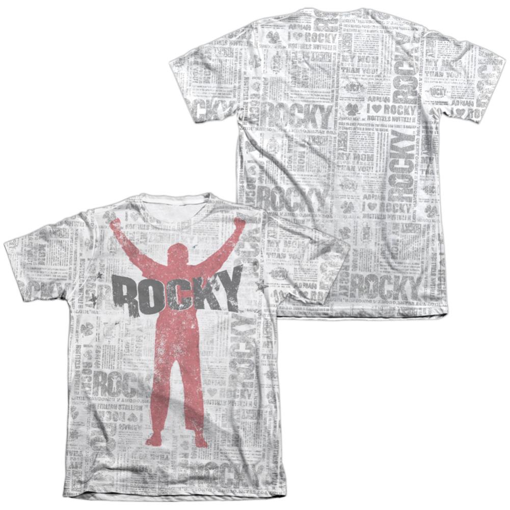 Rocky News Press (Front/Back Print) Men's Regular Fit Poly Cotton Short-Sleeve T-Shirt