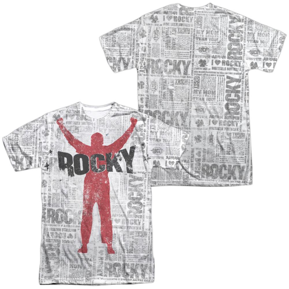 Rocky News Press (Front/Back Print) Men's Regular Fit Polyester Short-Sleeve T-Shirt