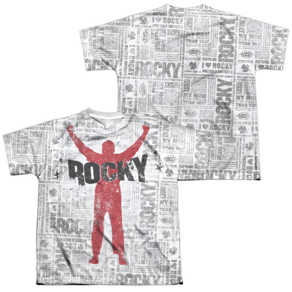 Rocky News Press (Front/Back Print) Youth Regular Fit Poly Short-Sleeve T-Shirt