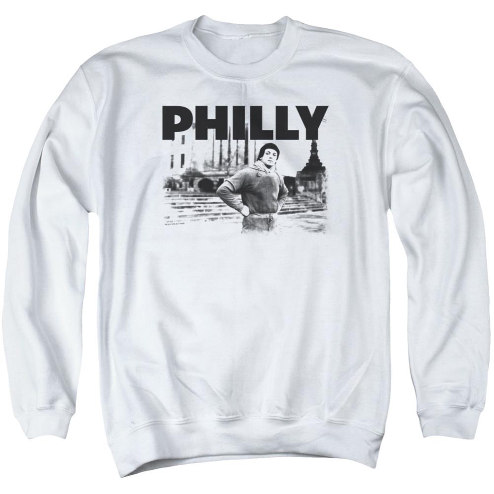 Rocky Philly Men's Crewneck 50 50 Poly Long-Sleeve T-Shirt