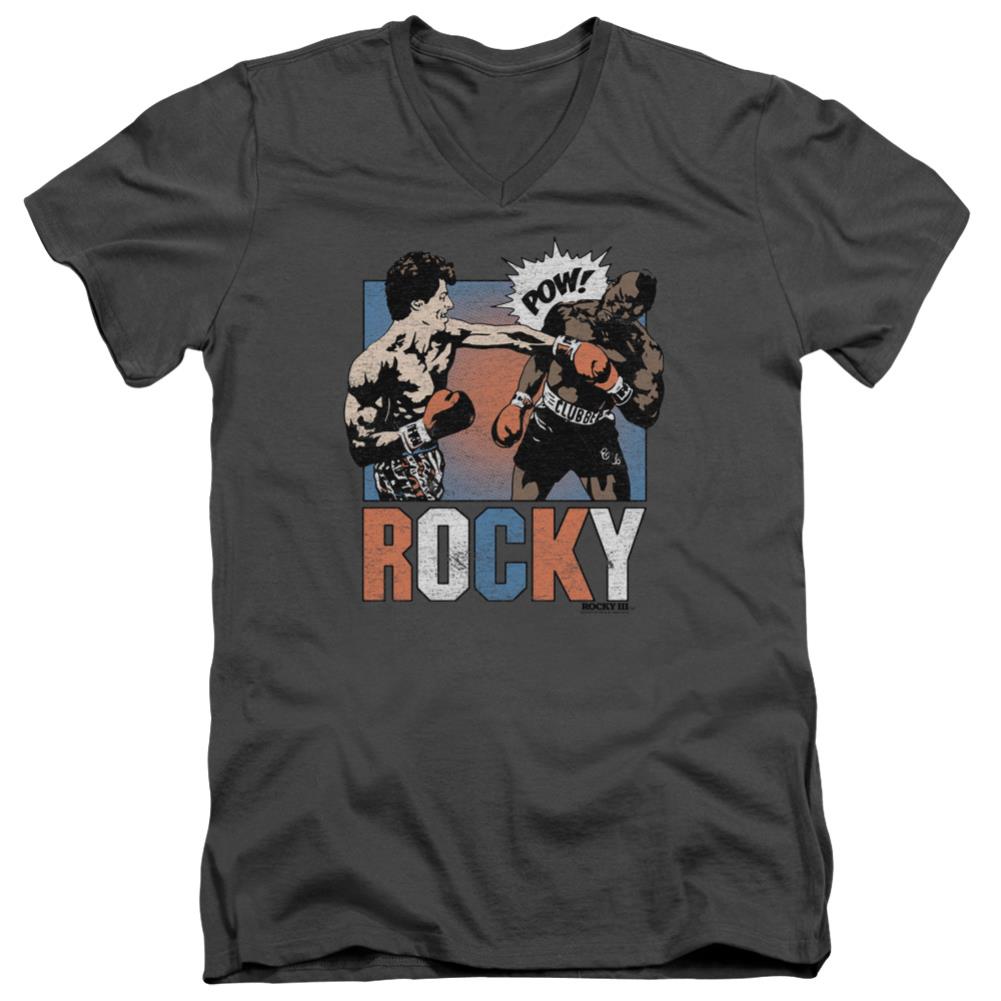 Rocky Rocky Pow Men's 30/1 Cotton Slim V-Neck T-Shirt