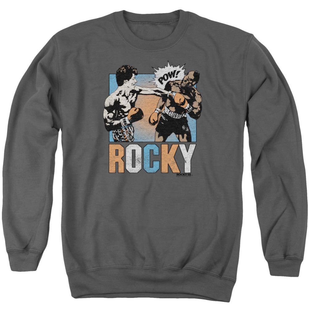 Rocky Rocky Pow Men's Crewneck 50 50 Poly Long-Sleeve T-Shirt