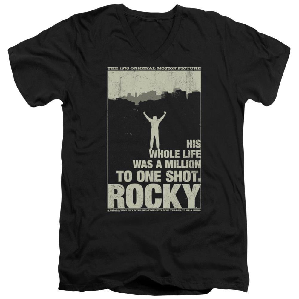 Rocky Silhouette Men's 30/1 Cotton Slim V-Neck T-Shirt