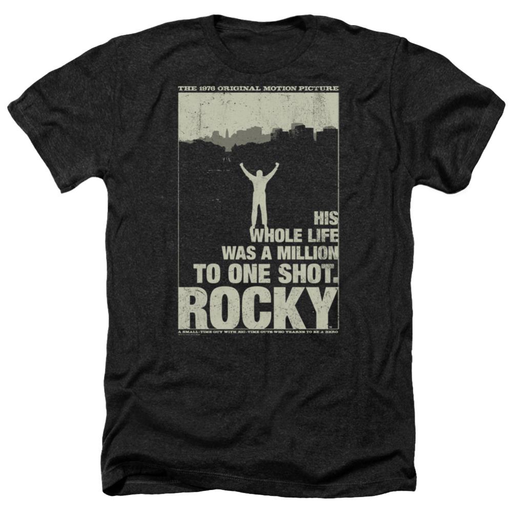 Rocky Silhouette Men's 30/1 Heather 60 40 Poly Short-Sleeve T-Shirt