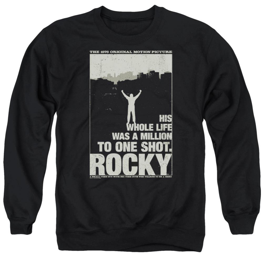Rocky Silhouette Men's Crewneck 50 50 Poly Long-Sleeve T-Shirt