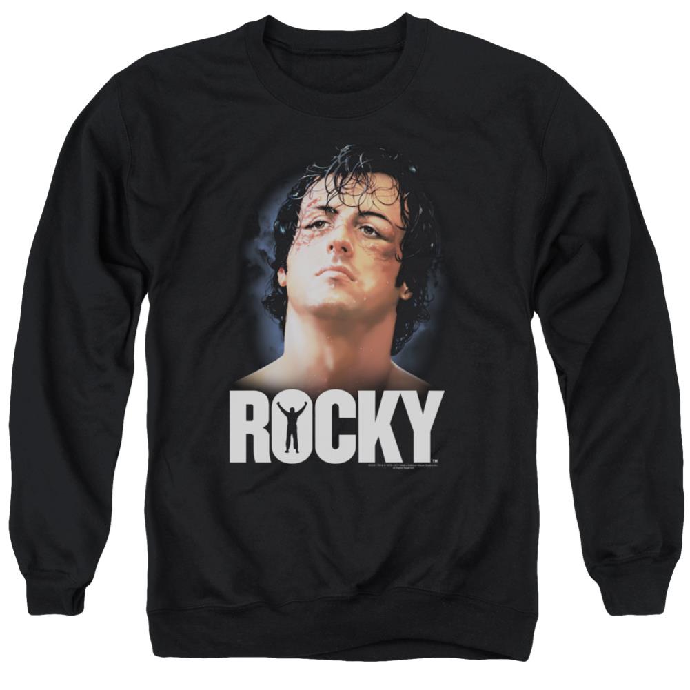 Rocky The Champ Men's Crewneck 50 50 Poly Long-Sleeve T-Shirt
