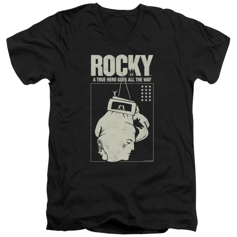 Rocky The Hero Men's 30/1 Cotton Slim V-Neck T-Shirt