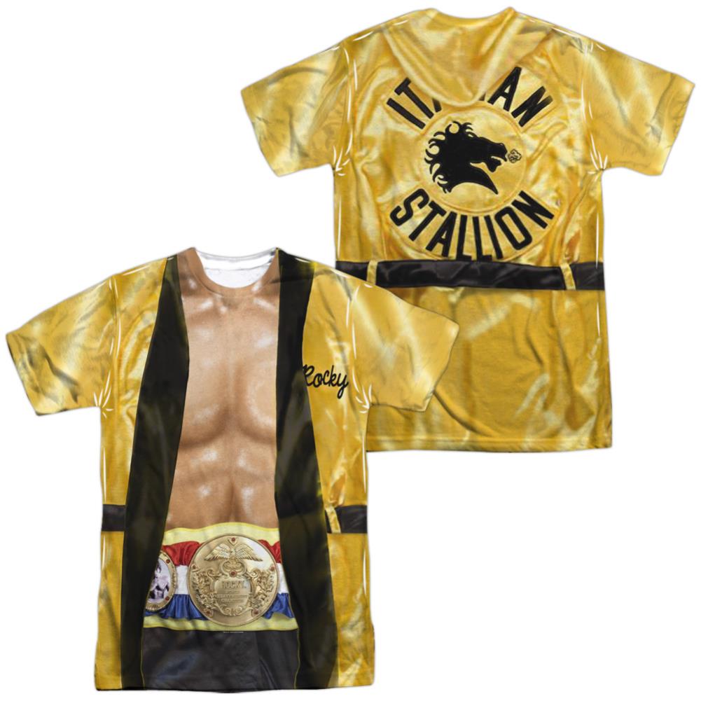 Rocky Yellow Robe (Front/Back Print) Men's Regular Fit Polyester Short-Sleeve T-Shirt