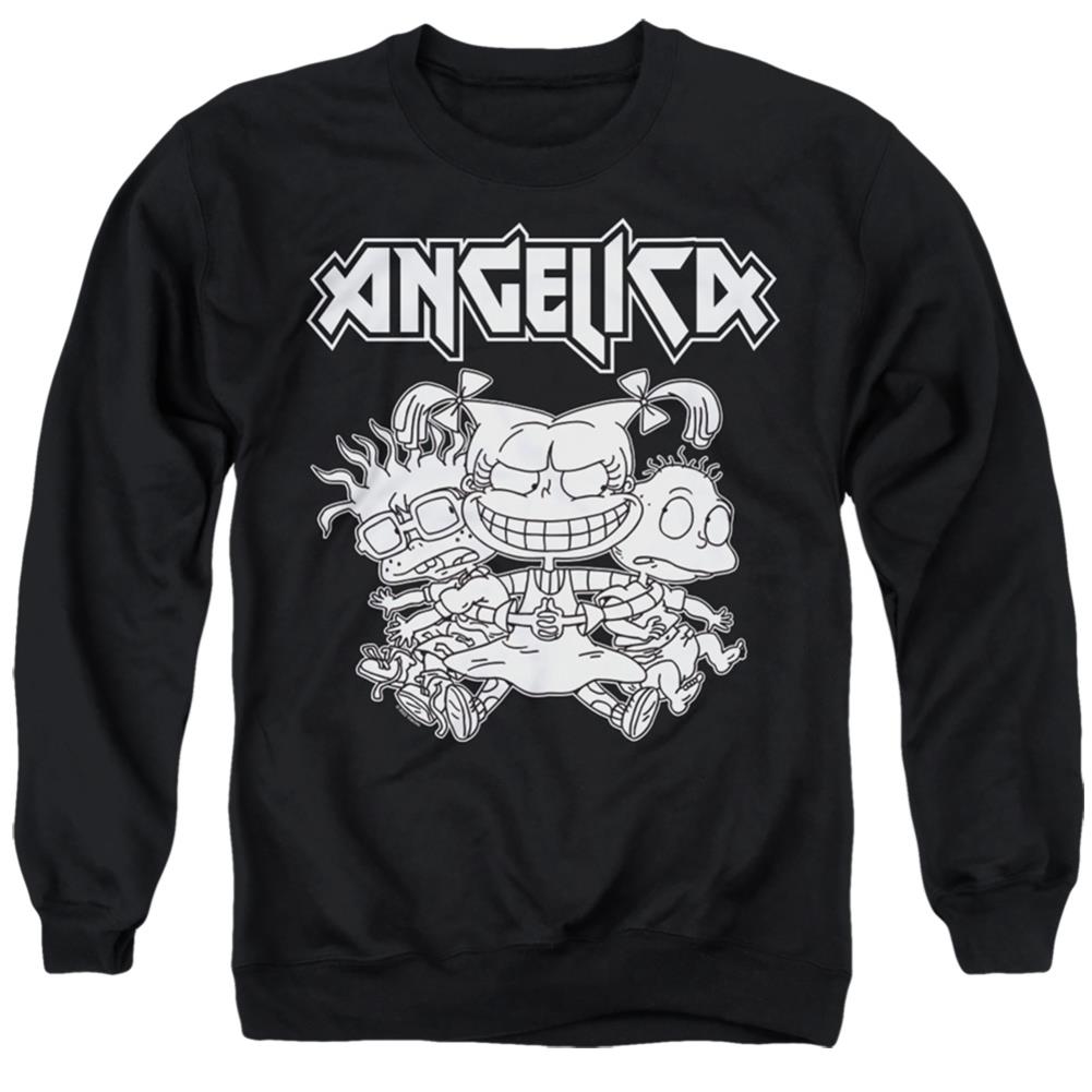 Rugrats Angelica Pickles Rocks Men's Crewneck 50 50 Poly Long-Sleeve T-Shirt