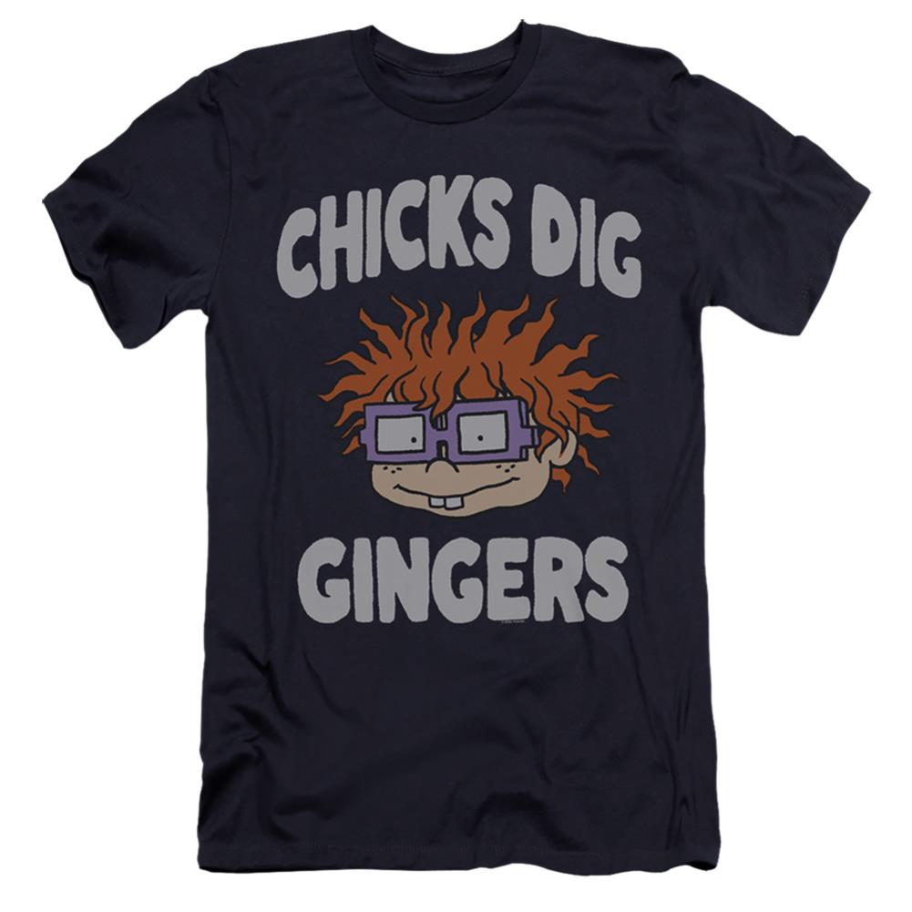 Rugrats Chicks Dig Gingers Men's Ultra-Soft 30/1 Cotton Slim Short-Sleeve T-Shirt