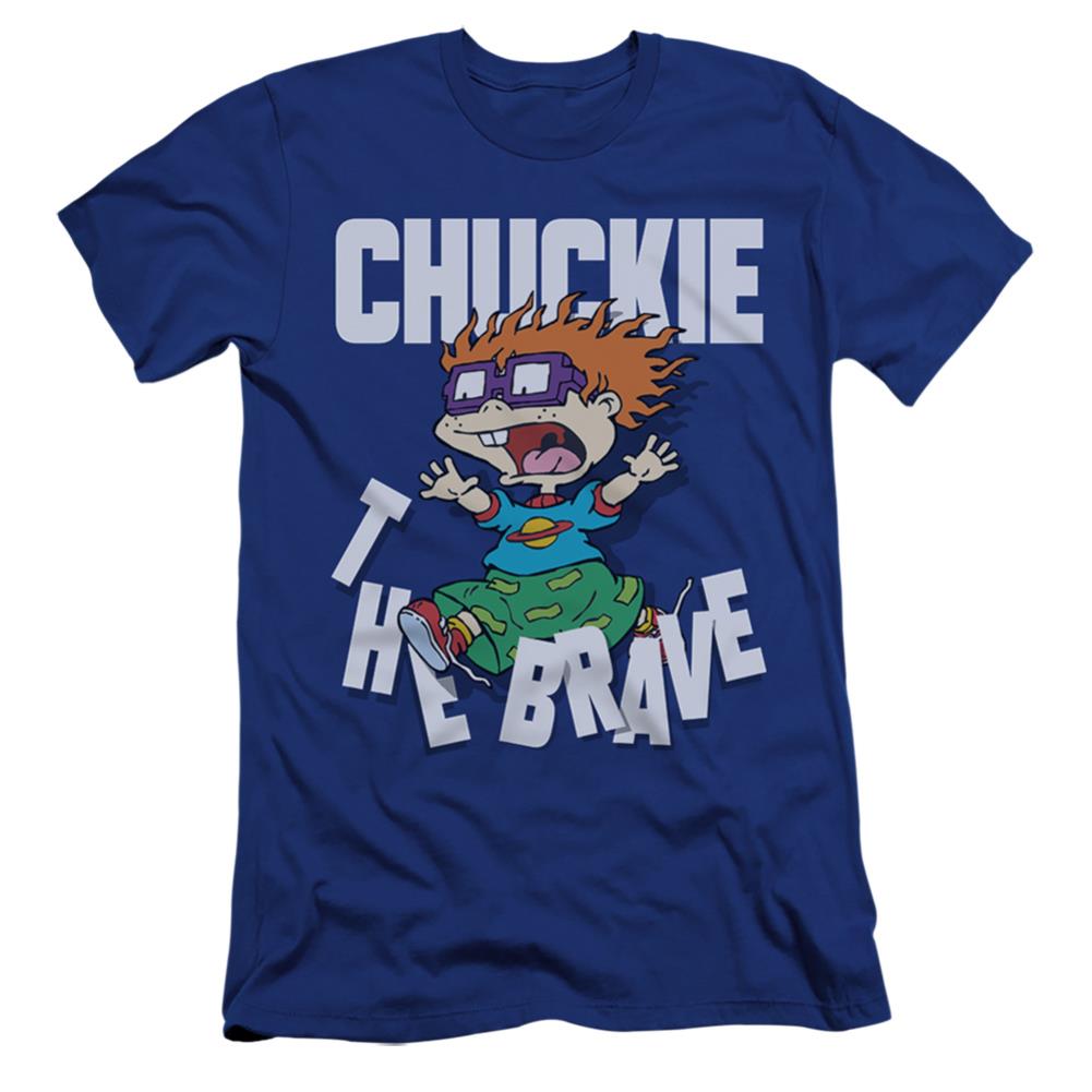 Rugrats Chuckie The Brave Men's Ultra-Soft 30/1 Cotton Slim Short-Sleeve T-Shirt