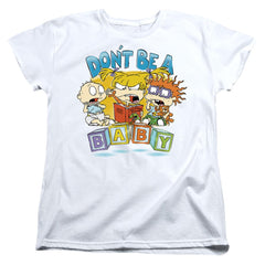 Rugrats Don't Be A Baby Blocks Women's 18/1 Cotton Short-Sleeve T-Shirt