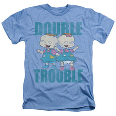 Rugrats Double Trouble Men's 30/1 Heather 60 40 Poly Short-Sleeve T-Shirt