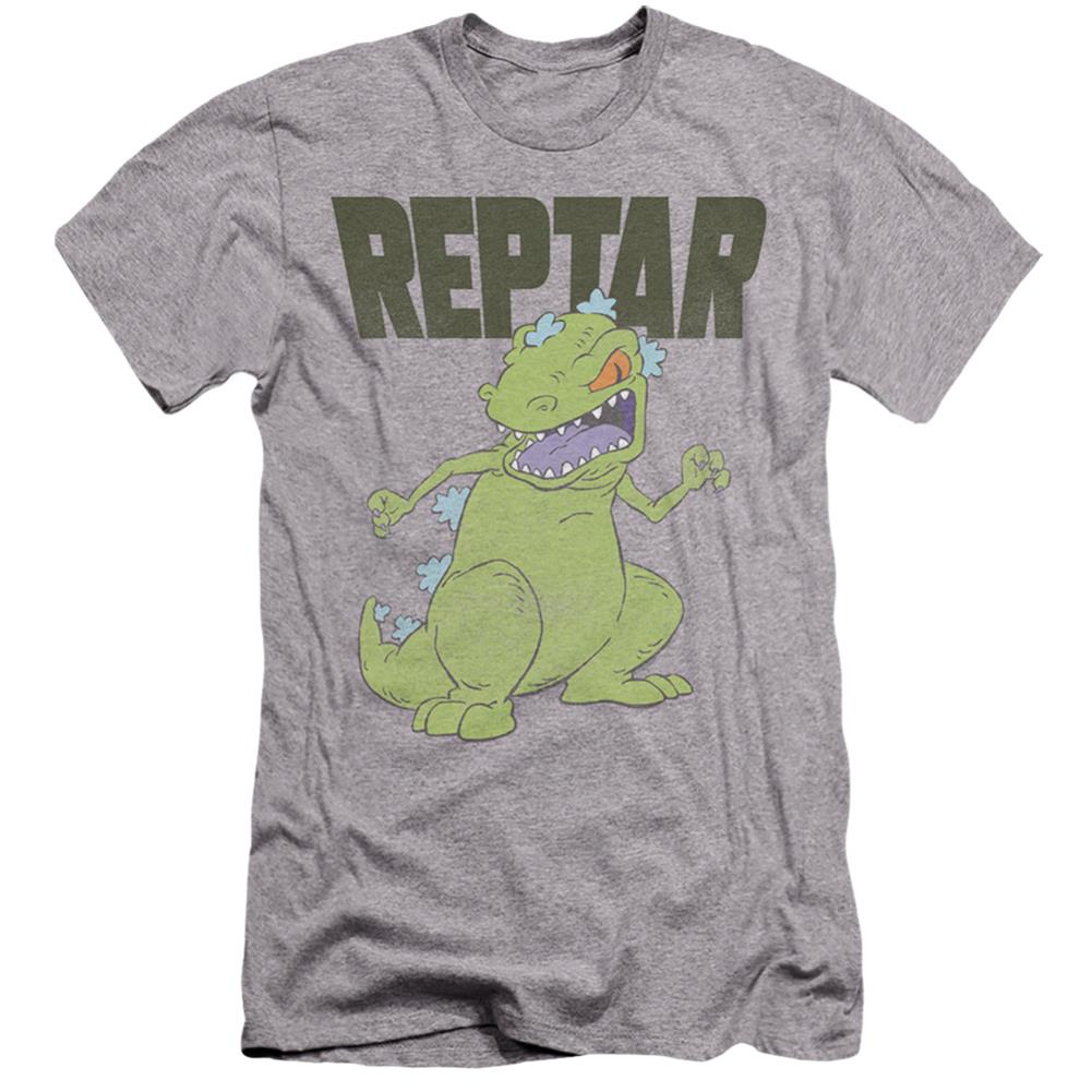 Rugrats Reptar Big Men's Ultra-Soft 30/1 Cotton Slim Short-Sleeve T-Shirt
