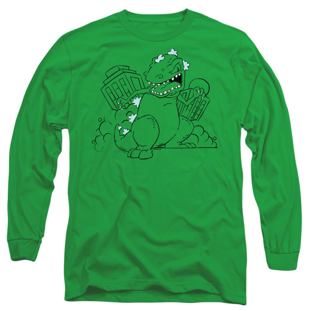Rugrats Reptar Destroys City Men's 18/1 Cotton Long-Sleeve T-Shirt