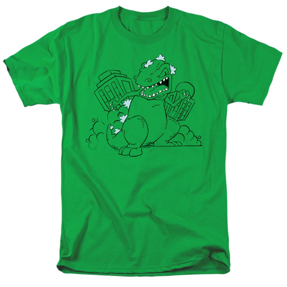 Rugrats Reptar Destroys City Men's 18/1 Cotton Short-Sleeve T-Shirt