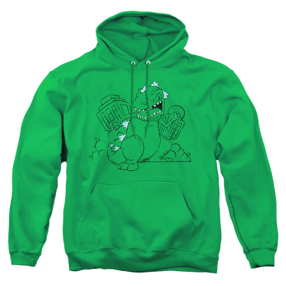 Rugrats Reptar Destroys City Men's Pull-Over 75 25 Poly Hoodie