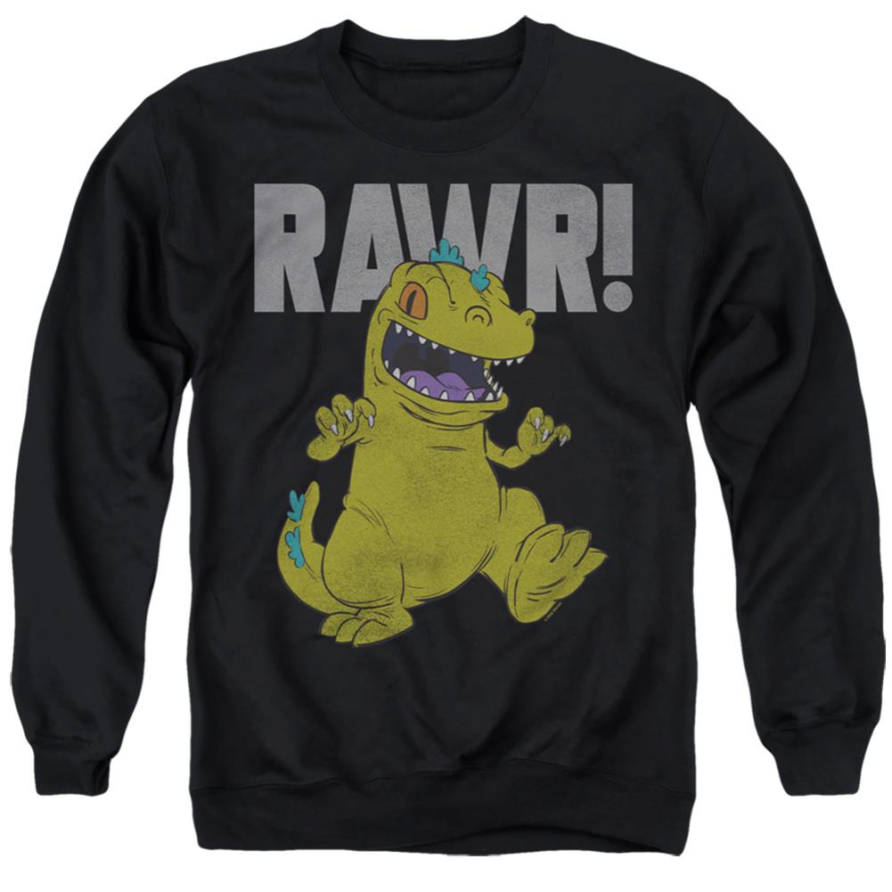 Rugrats Reptar Men's Crewneck 50 50 Poly Long-Sleeve T-Shirt