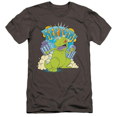 Rugrats Reptar Stomp Men's Ultra-Soft 30/1 Cotton Slim Short-Sleeve T-Shirt