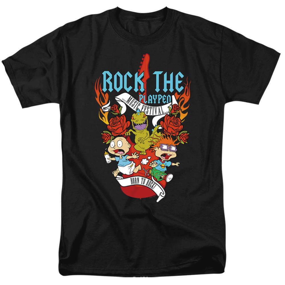 Rugrats Rock The Playpen Music Festival Men's 18/1 Cotton Short-Sleeve T-Shirt