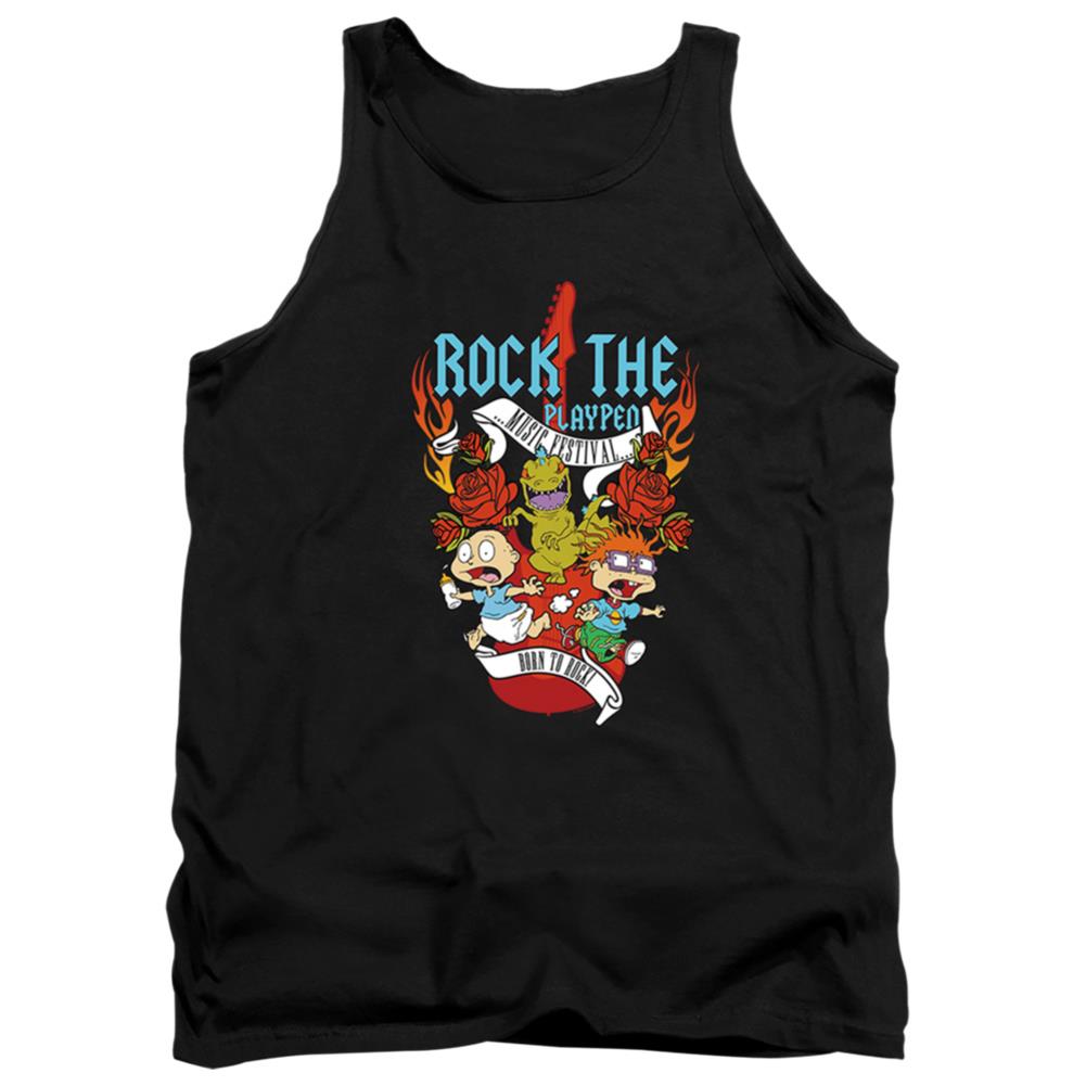 Rugrats Rock The Playpen Music Festival Men's 18/1 Cotton Tank Top