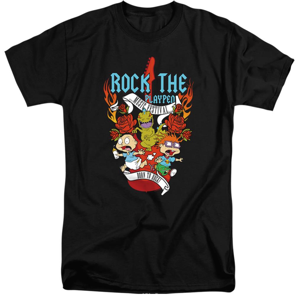 Rugrats Rock The Playpen Music Festival Men's 18/1 Tall Cotton Short-Sleeve T-Shirt