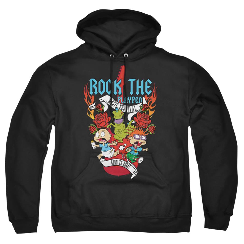 Rugrats Rock The Playpen Music Festival Men's Pull-Over 75 25 Poly Hoodie