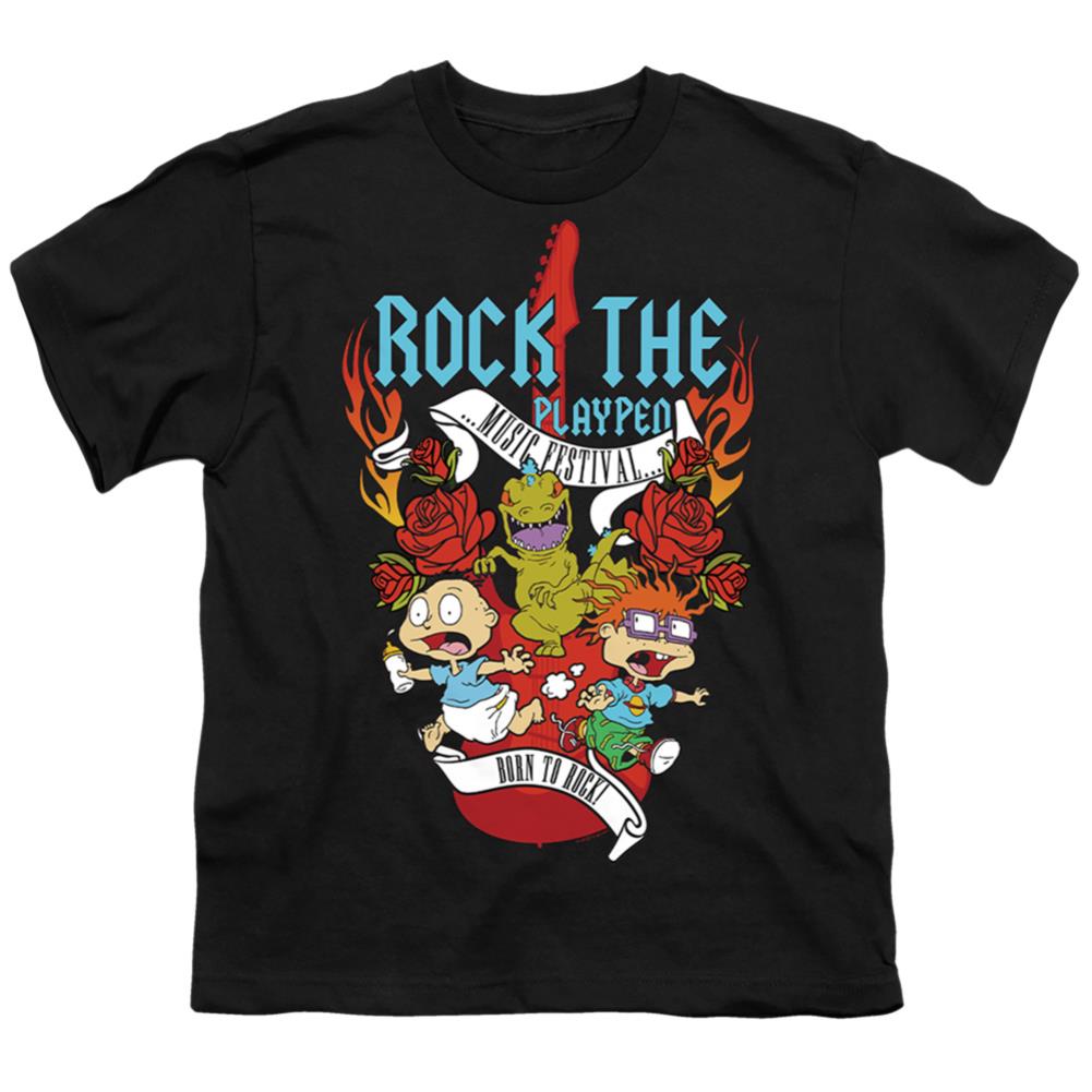 Rugrats Rock The Playpen Music Festival Youth 18/1 100% Cotton Short-Sleeve T-Shirt
