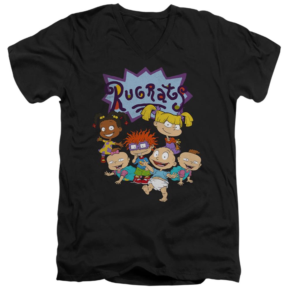 Rugrats Rugrats Group Men's 30/1 Cotton Slim V-Neck T-Shirt