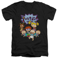 Rugrats Rugrats Group Men's 30/1 Cotton Slim V-Neck T-Shirt
