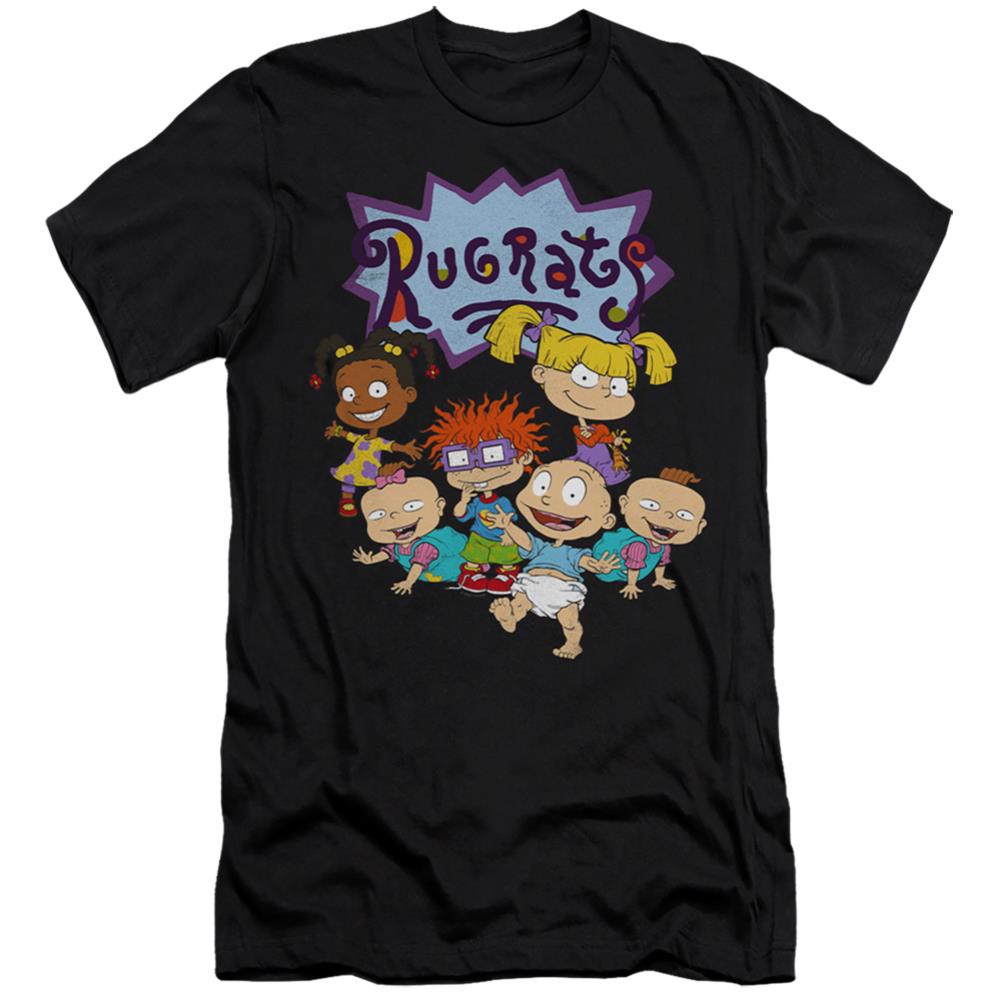 Rugrats Rugrats Group Men's Ultra-Soft 30/1 Cotton Slim Short-Sleeve T-Shirt