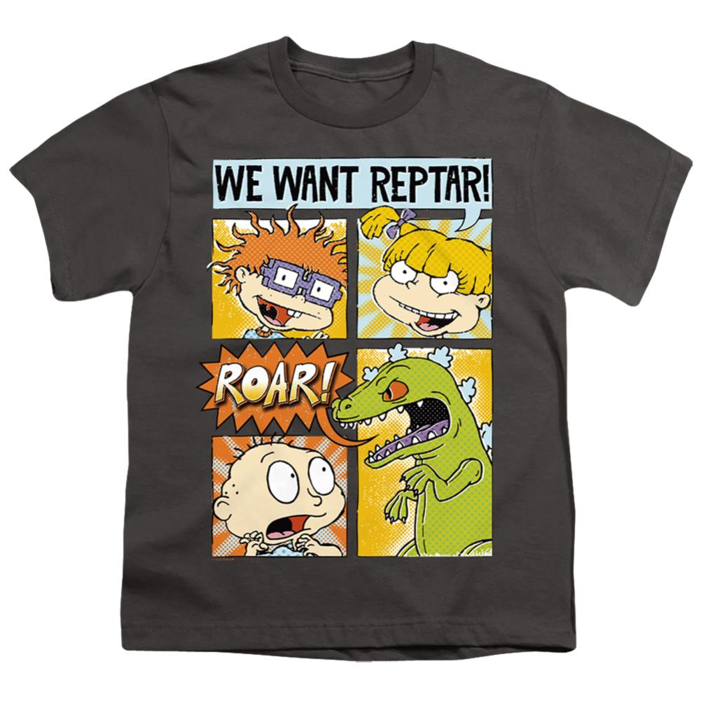 Rugrats We Want Reptar! Comic Youth 18/1 100% Cotton Short-Sleeve T-Shirt