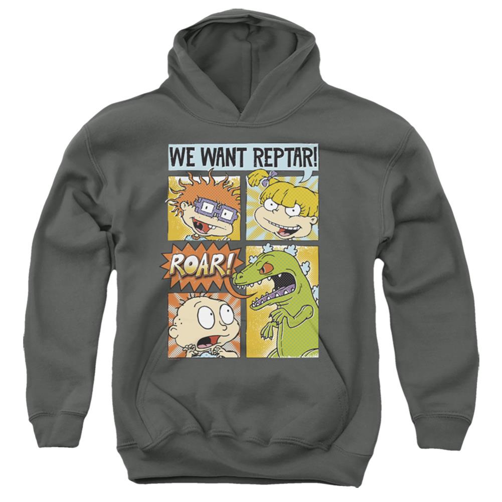 Rugrats We Want Reptar! Comic Youth Cotton Poly Pull-Over Hoodie