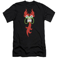 Samurai Jack Aku Face Men's Ultra-Soft 30/1 Cotton Slim Short-Sleeve T-Shirt